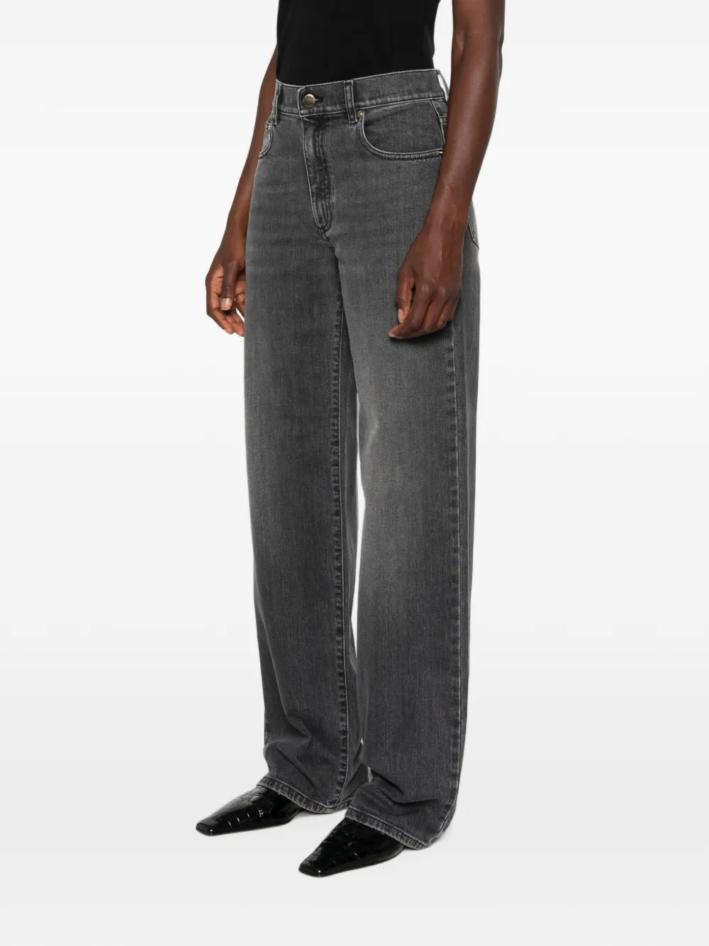 Fabiana Filippi Jeans met geborduurd logo Grijs