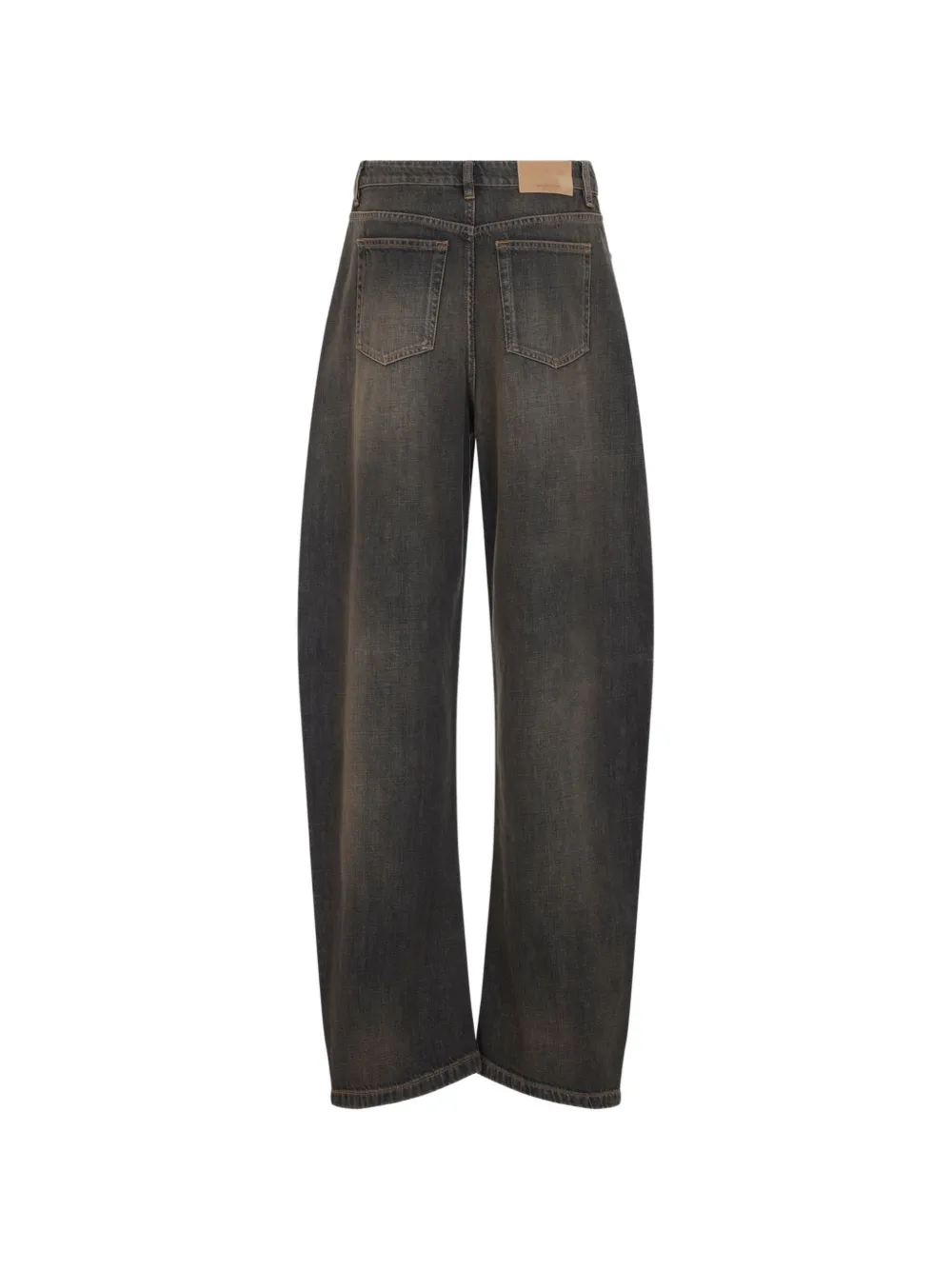 Ralph Lauren Collection Jeans met vervaagd effect en toelopende pijpen Bruin