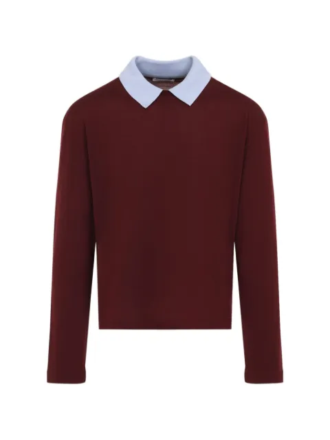 Jil Sander contrast-collar polo shirt