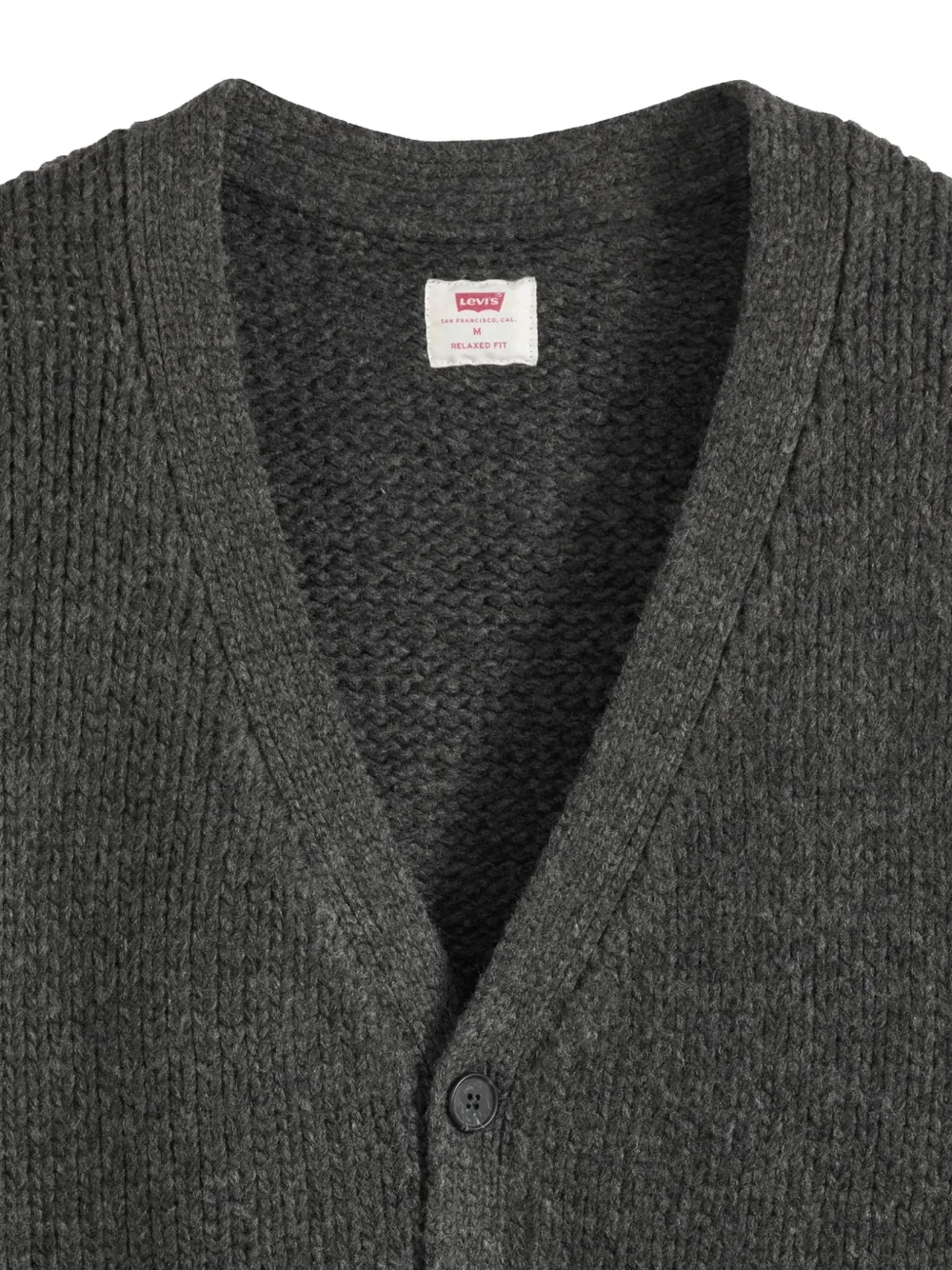 Levi's Mammoth chunky gebreid vest Zwart