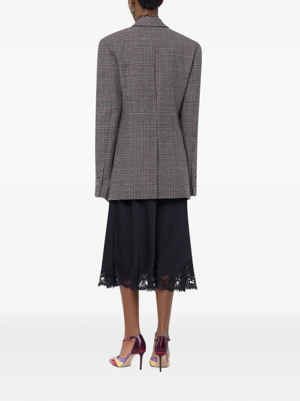 Rabanne Getailleerd blazerjack van tartan-wol Grijs
