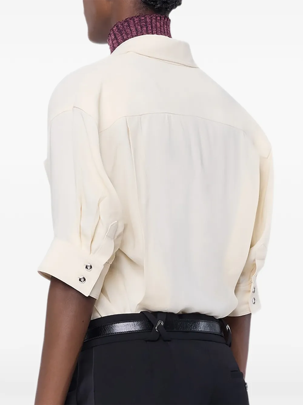 Rabanne Popeline blouse met sierknopen Wit