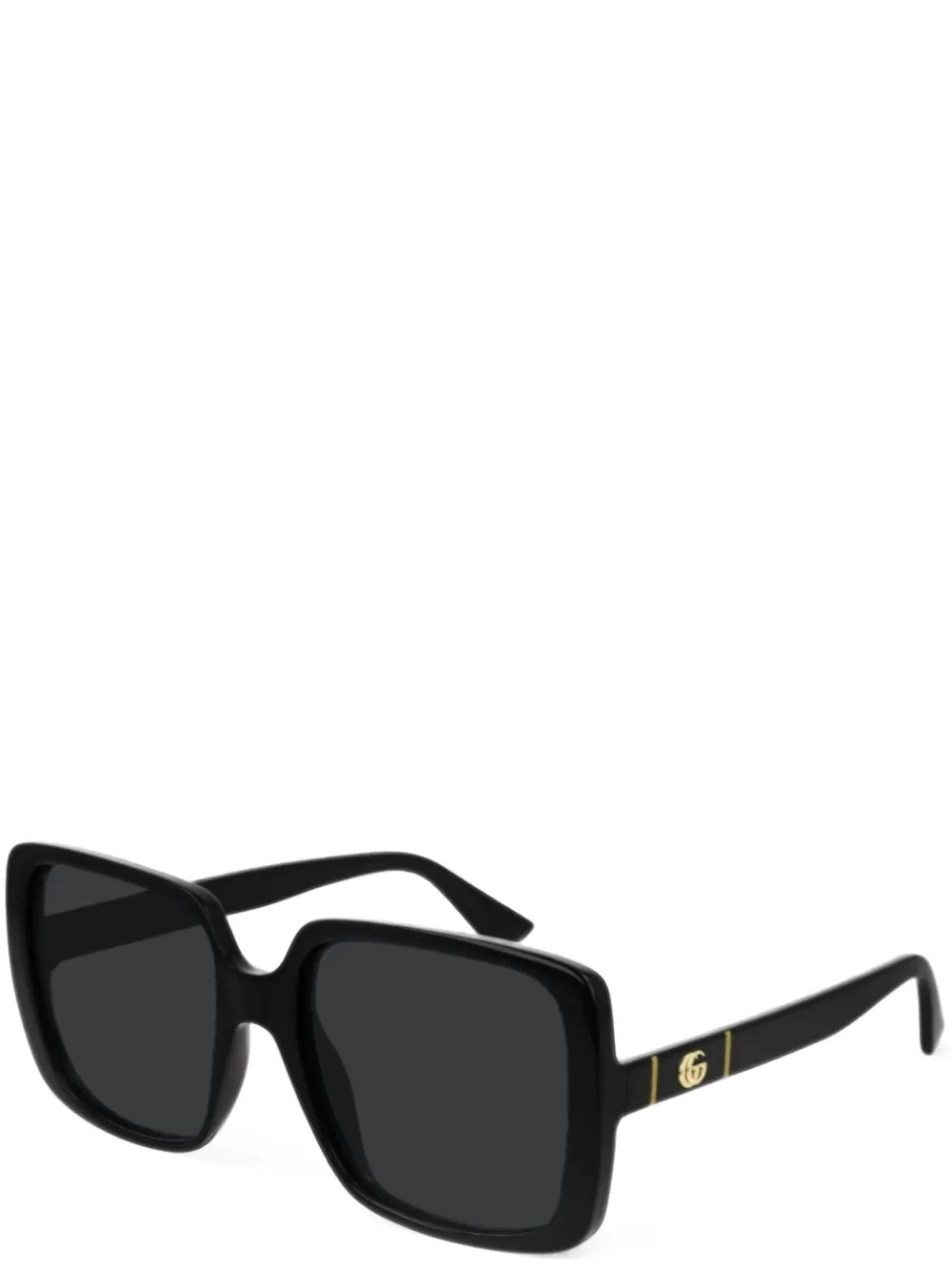Gucci Eyewear Zonnebril met rechthoekig montuur en GG-logo Zwart