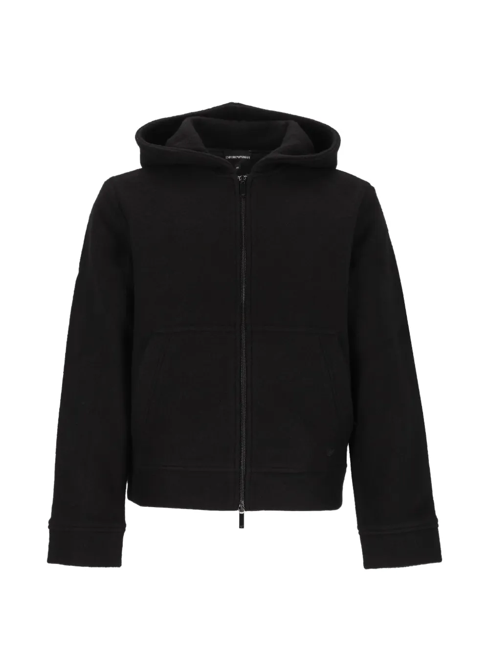 Emporio Armani veste zippée à capuche - Noir