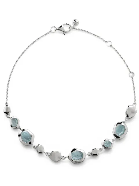 Monica Vinader Pulseira Odyssey de corrente com água marinha granulada