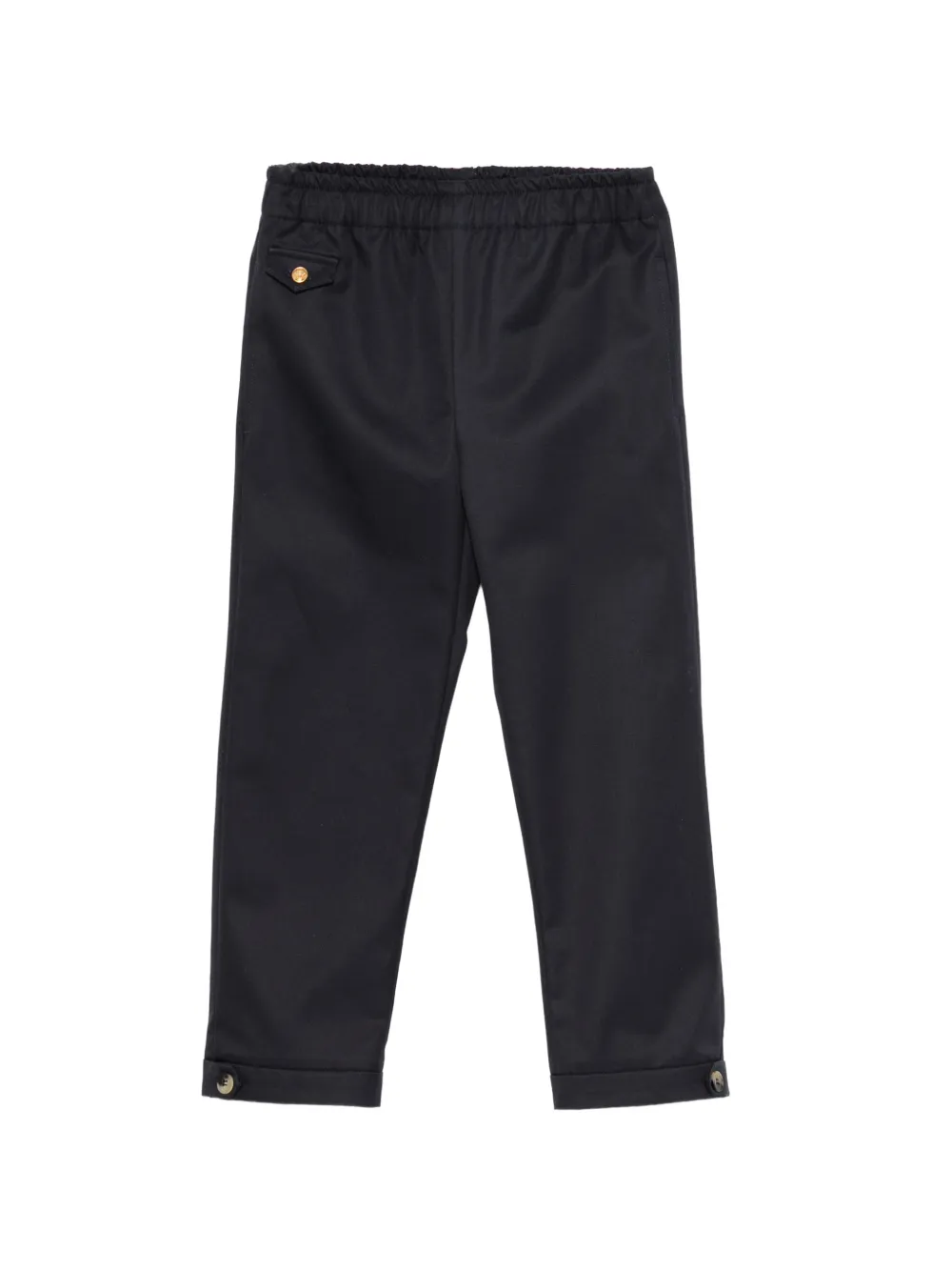 Versace Kids logo-plaque trousers - Blu