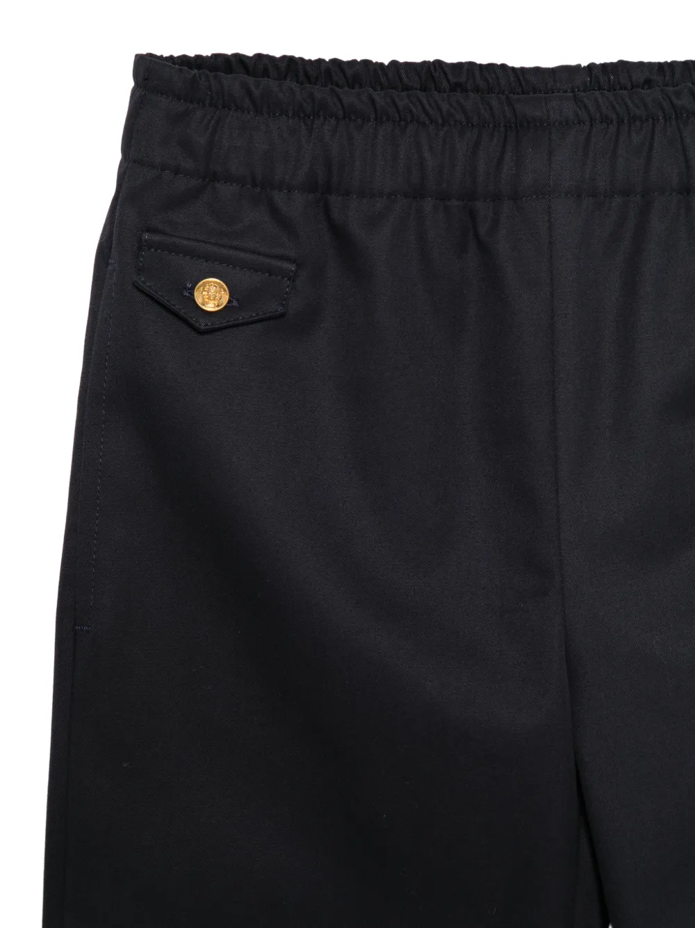 Versace Kids Broek met logoplakkaat Blauw