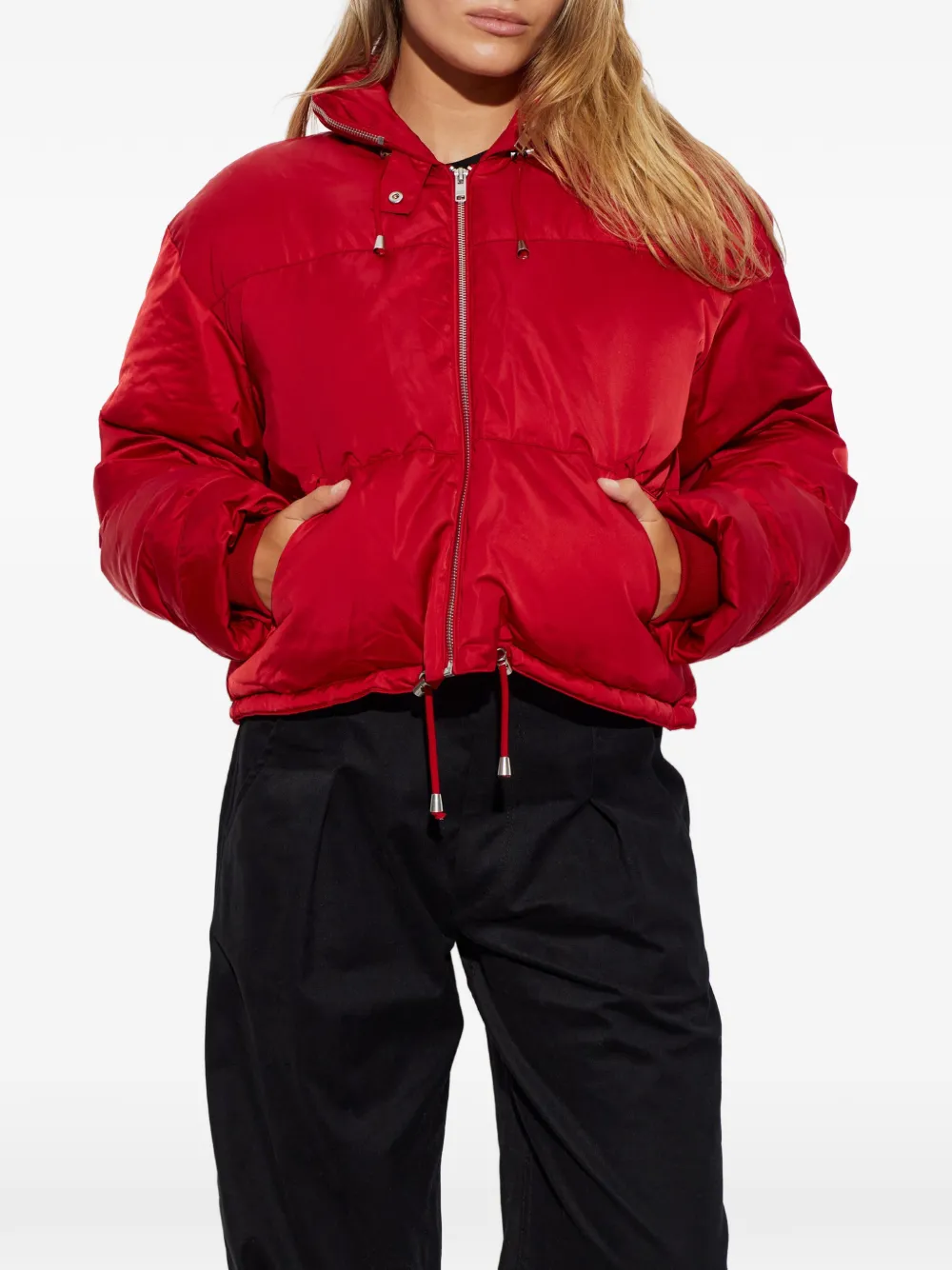 ISABEL MARANT Donsjack met capuchon Rood