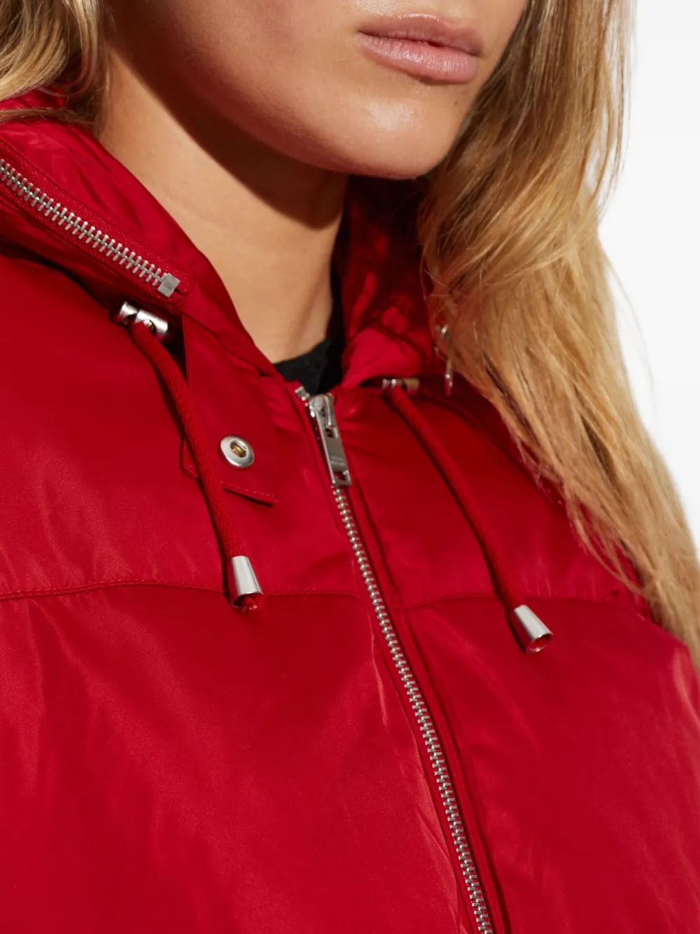 ISABEL MARANT Donsjack met capuchon Rood