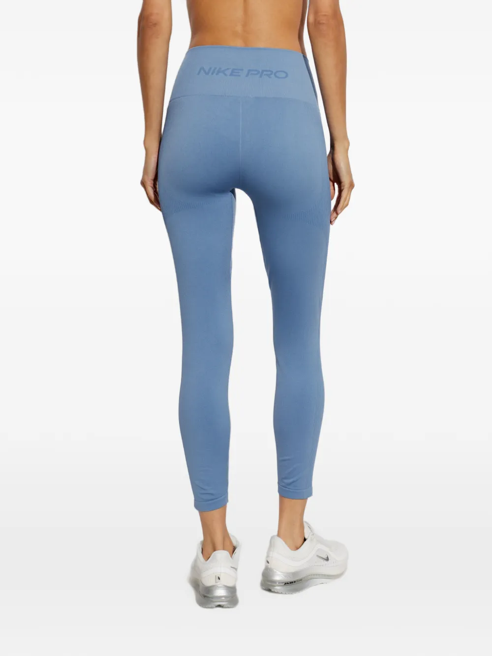 Nike Pro seamless high-waisted leggings Blauw
