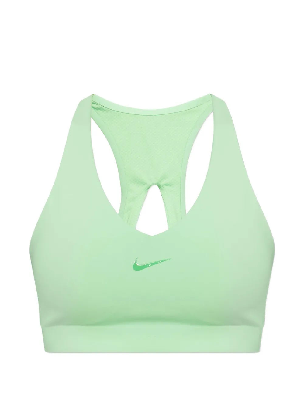 Nike Logo-print Racerback Sports Bra In Green