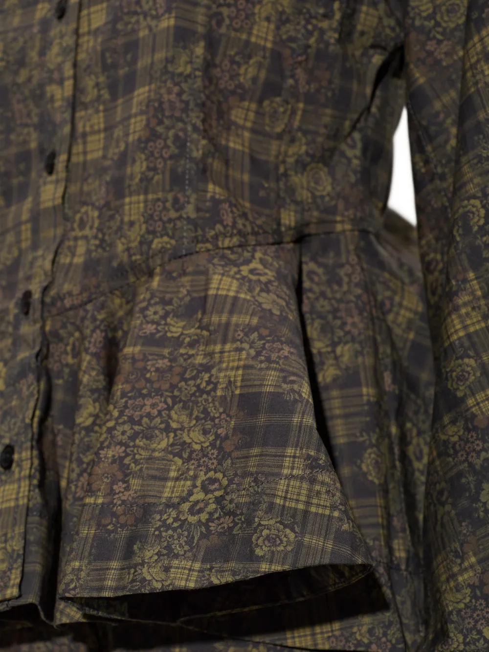 GANNI Peplum top met bloemen-patroon Groen