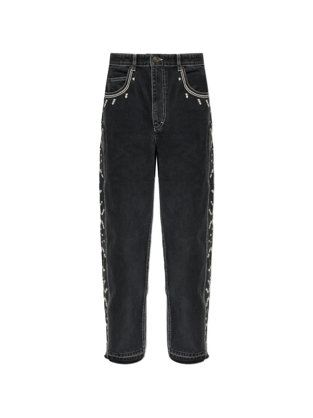 MARANT Jorian embroidered jeans - Nero