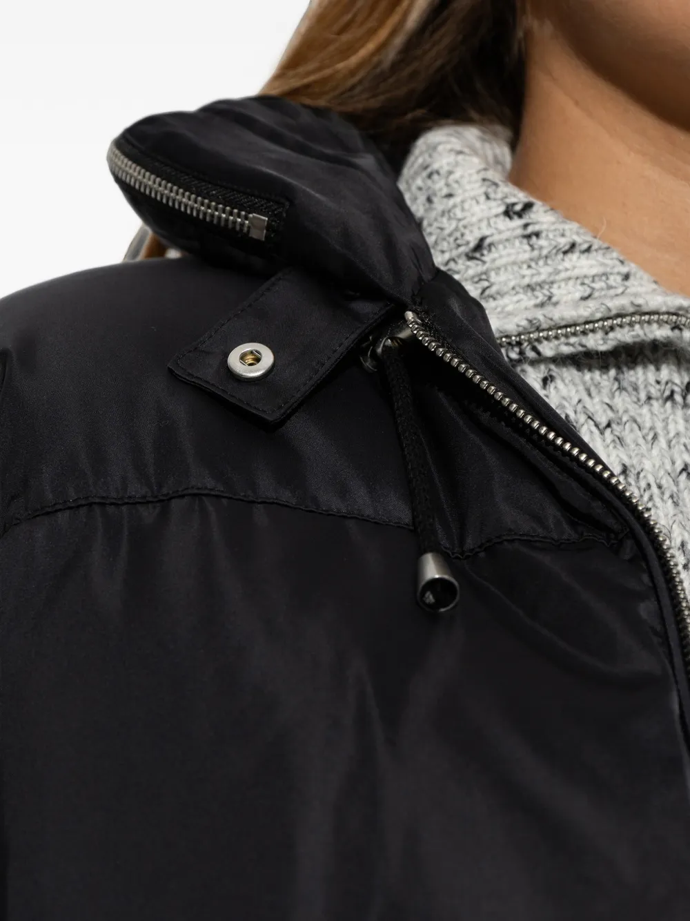 ISABEL MARANT Gewatteerd jack met capuchon Zwart