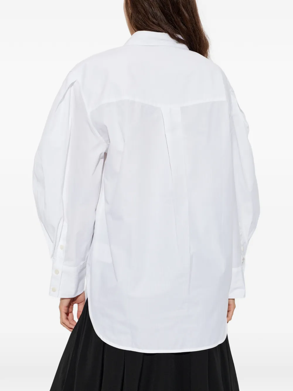 GANNI Blouse met pofmouwen Wit
