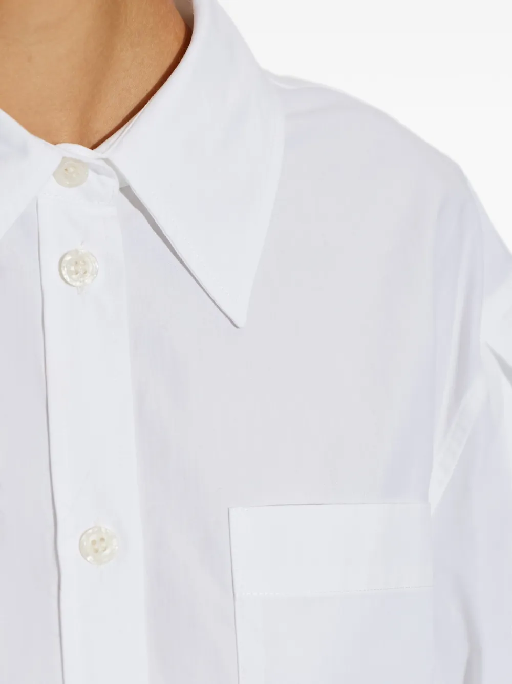 GANNI Blouse met pofmouwen Wit