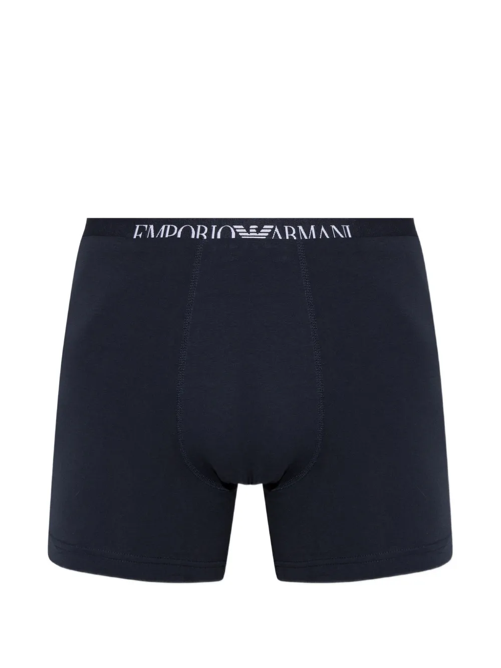 Emporio Armani Logo-waistband Boxer Shorts In Blue