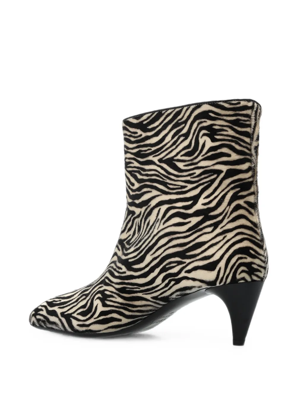 ISABEL MARANT Jiry zebra-print ankle boots Beige