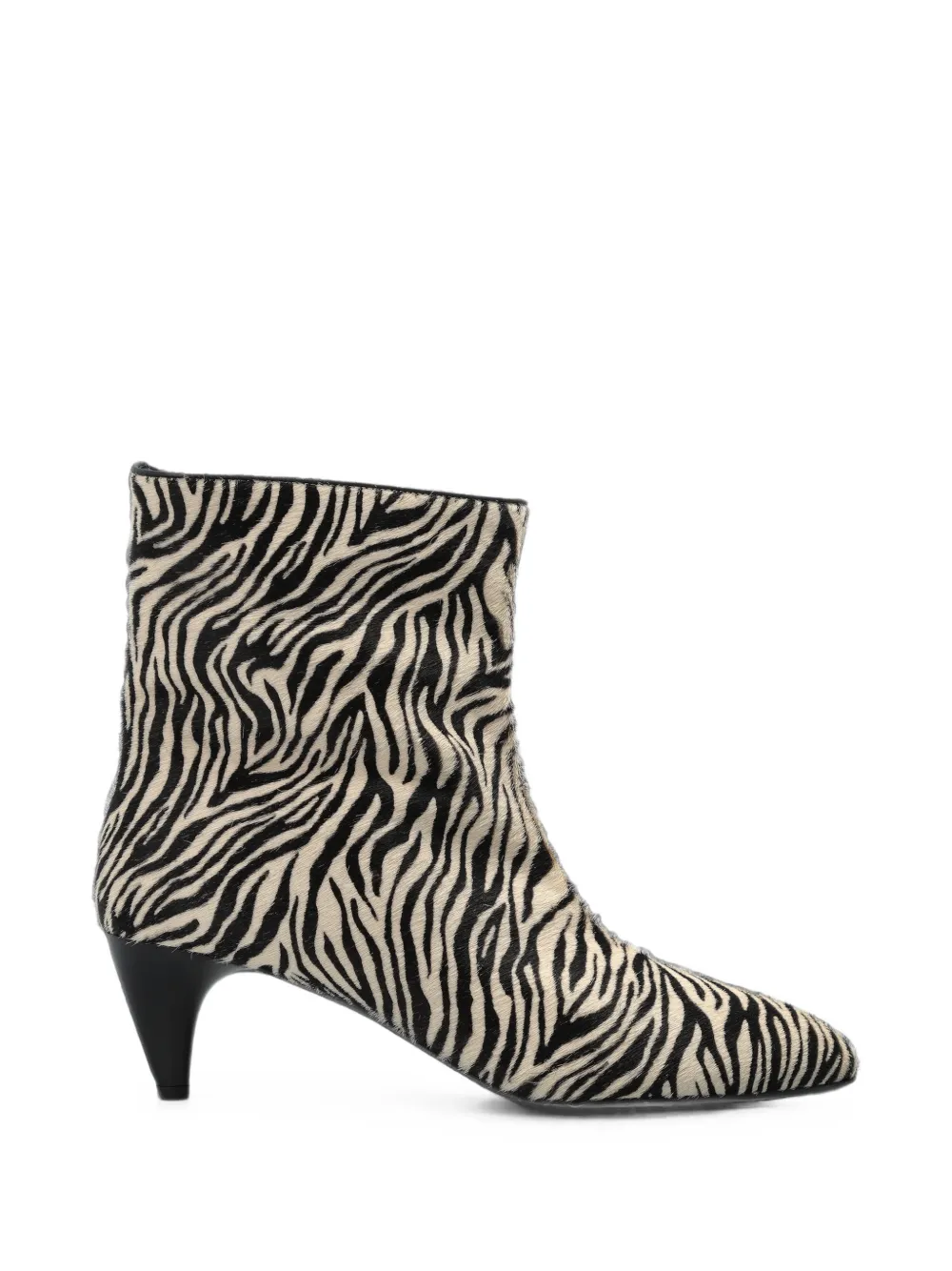 ISABEL MARANT Jiry zebra-print ankle boots Beige