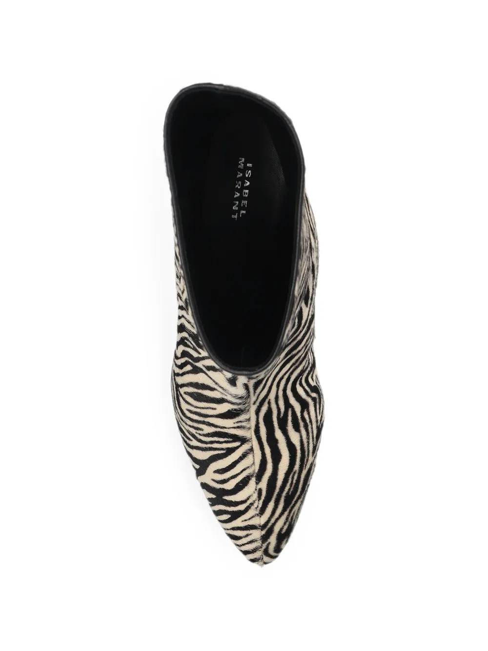 ISABEL MARANT Jiry zebra-print ankle boots Beige