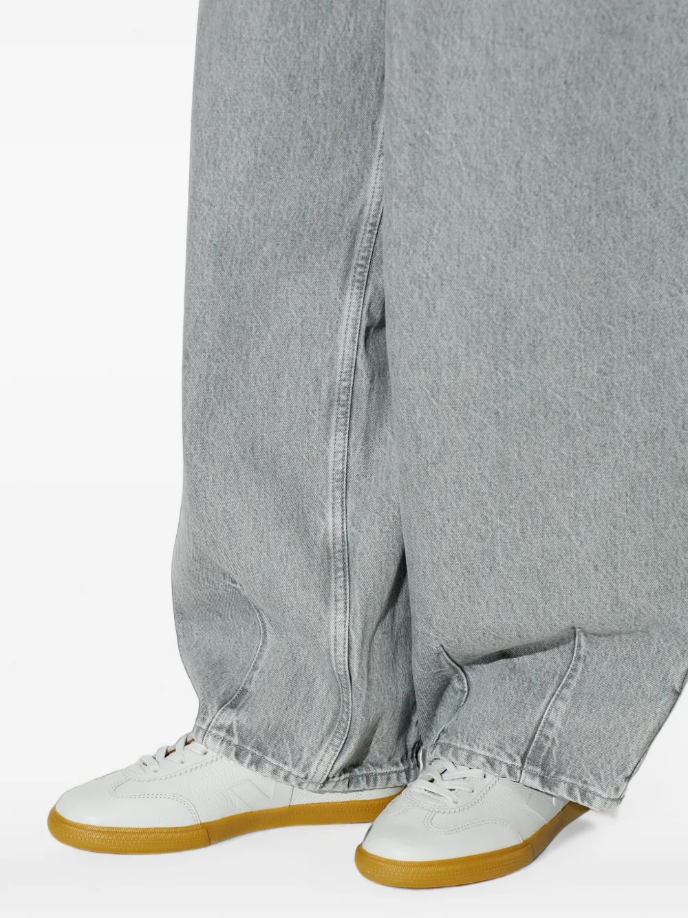 VEJA Volley Signature grained-leather sneakers Wit