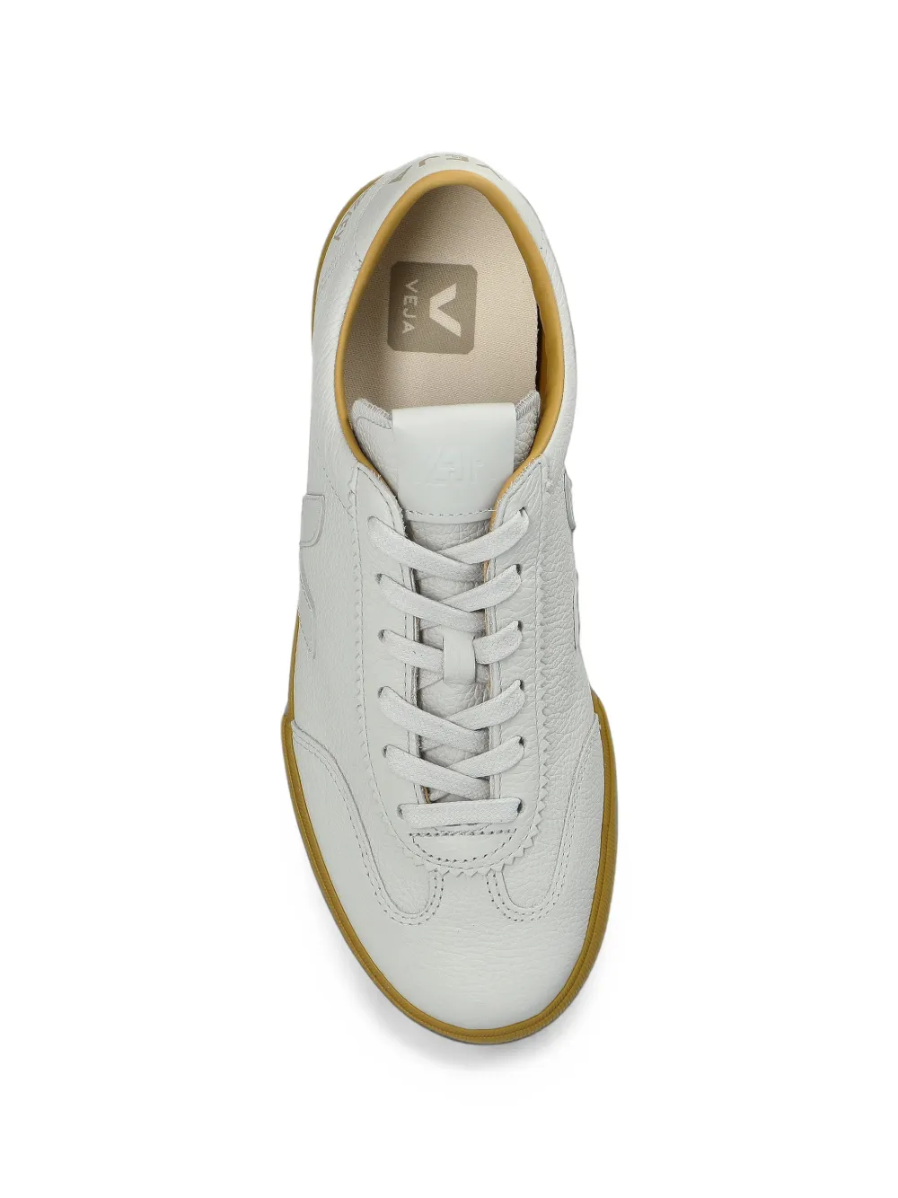 VEJA Volley Signature grained-leather sneakers Wit