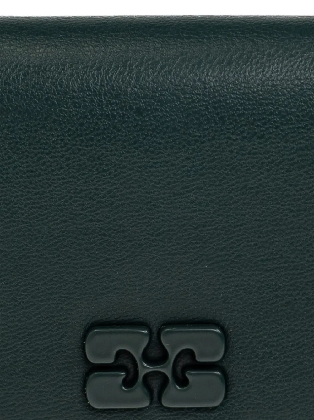 GANNI logo-plaque wallet Groen