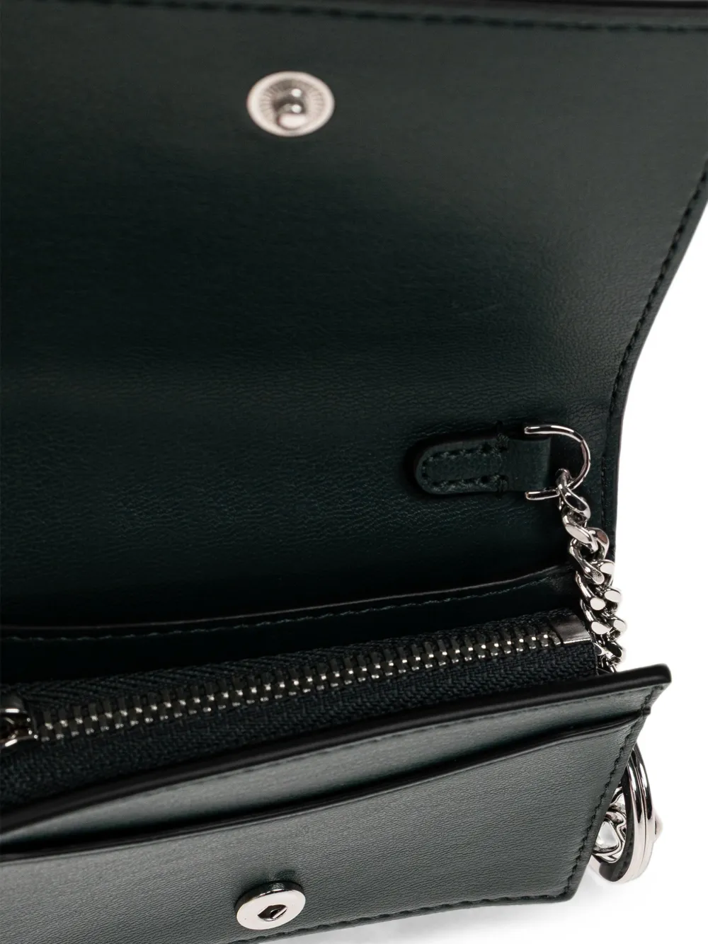 GANNI logo-plaque wallet Groen