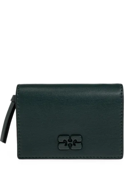 GANNI logo-plaque wallet