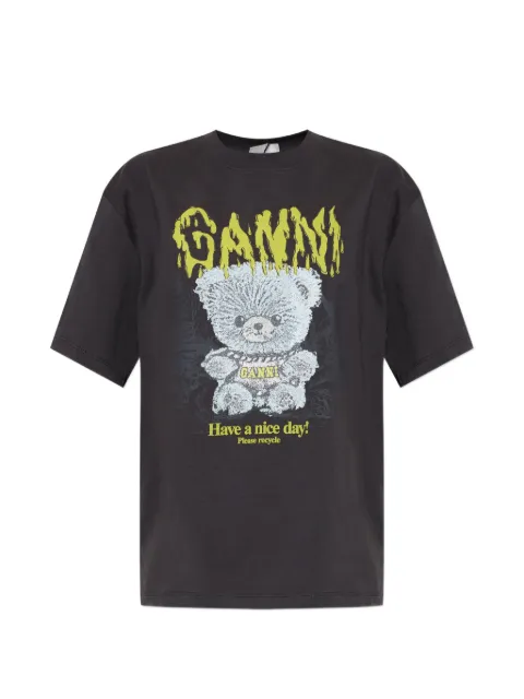 GANNI camiseta con estampado gráfico