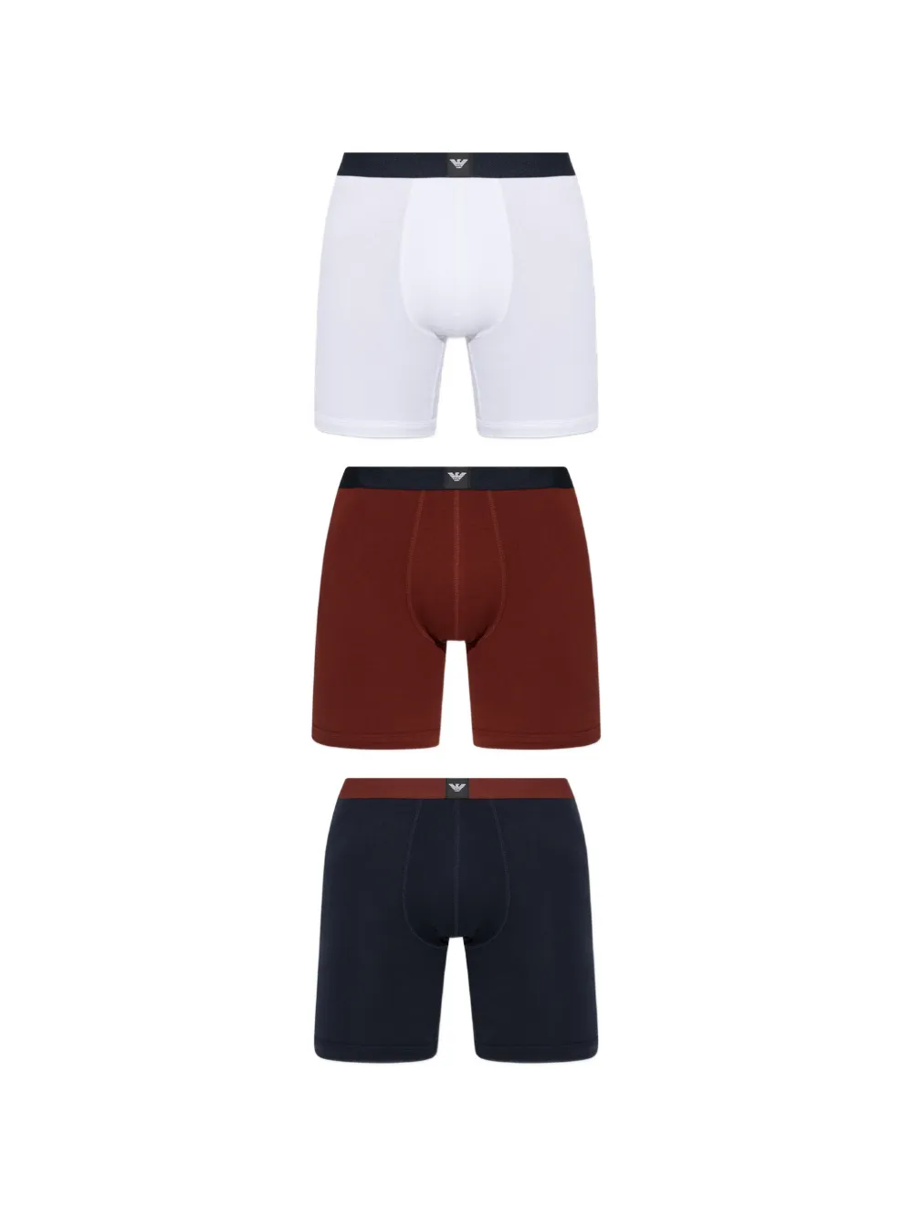 Emporio Armani Logo-patch Boxer Shorts (set Of 3) In Multicolour