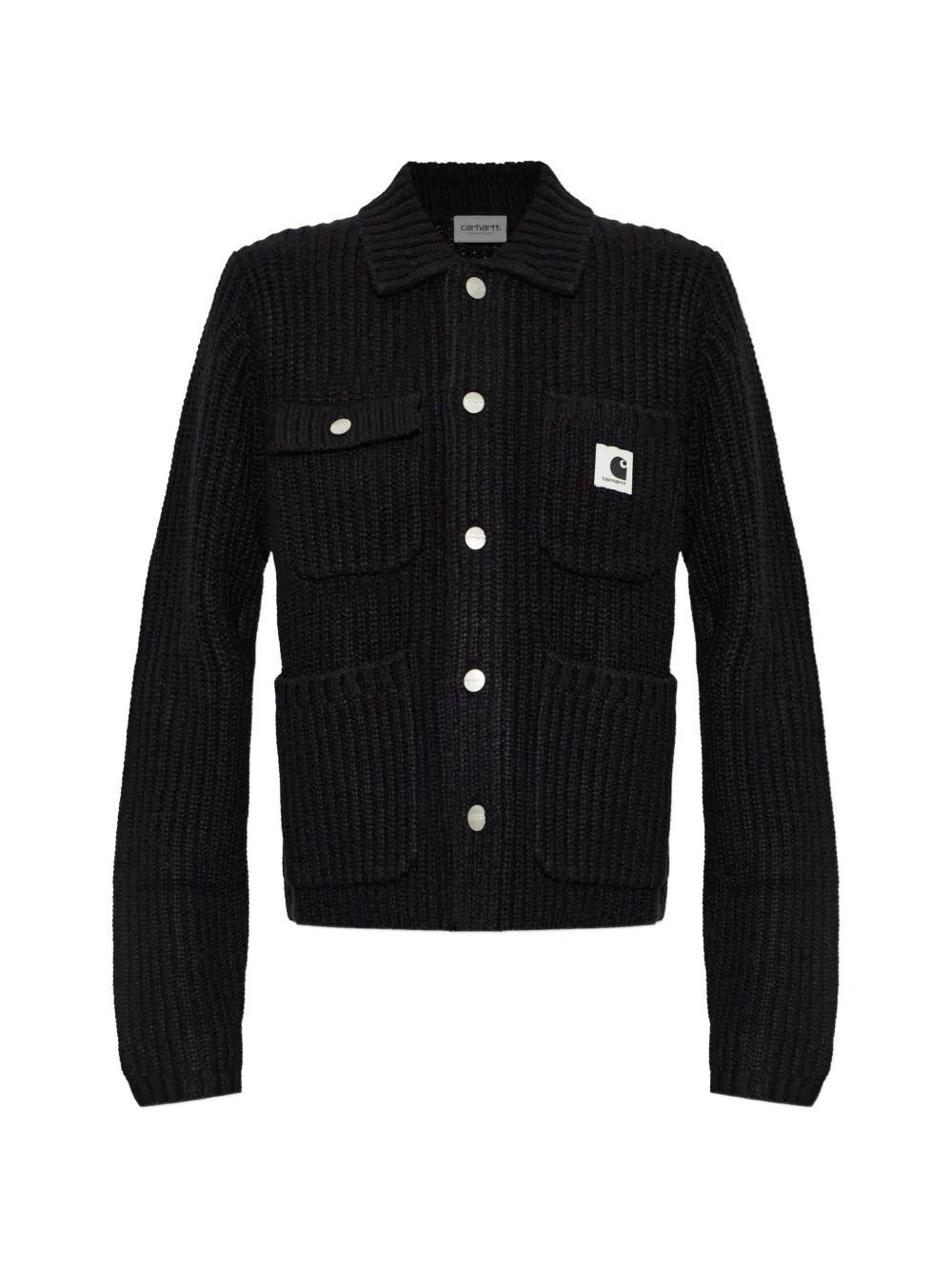 Carhartt WIP Michigan ribbed-knit cardigan Zwart