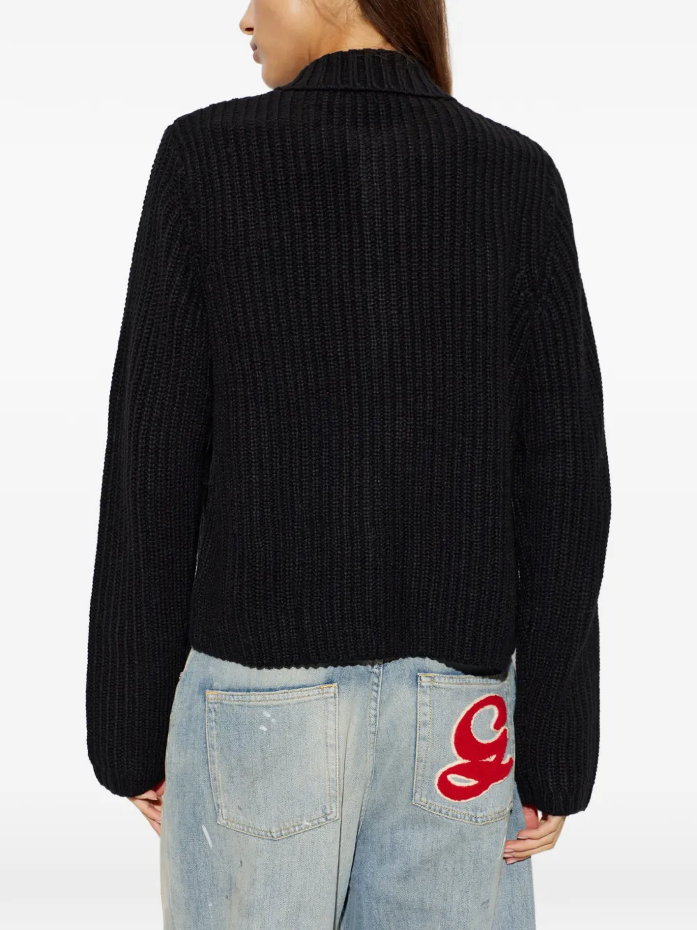 Carhartt WIP Michigan ribbed-knit cardigan Zwart