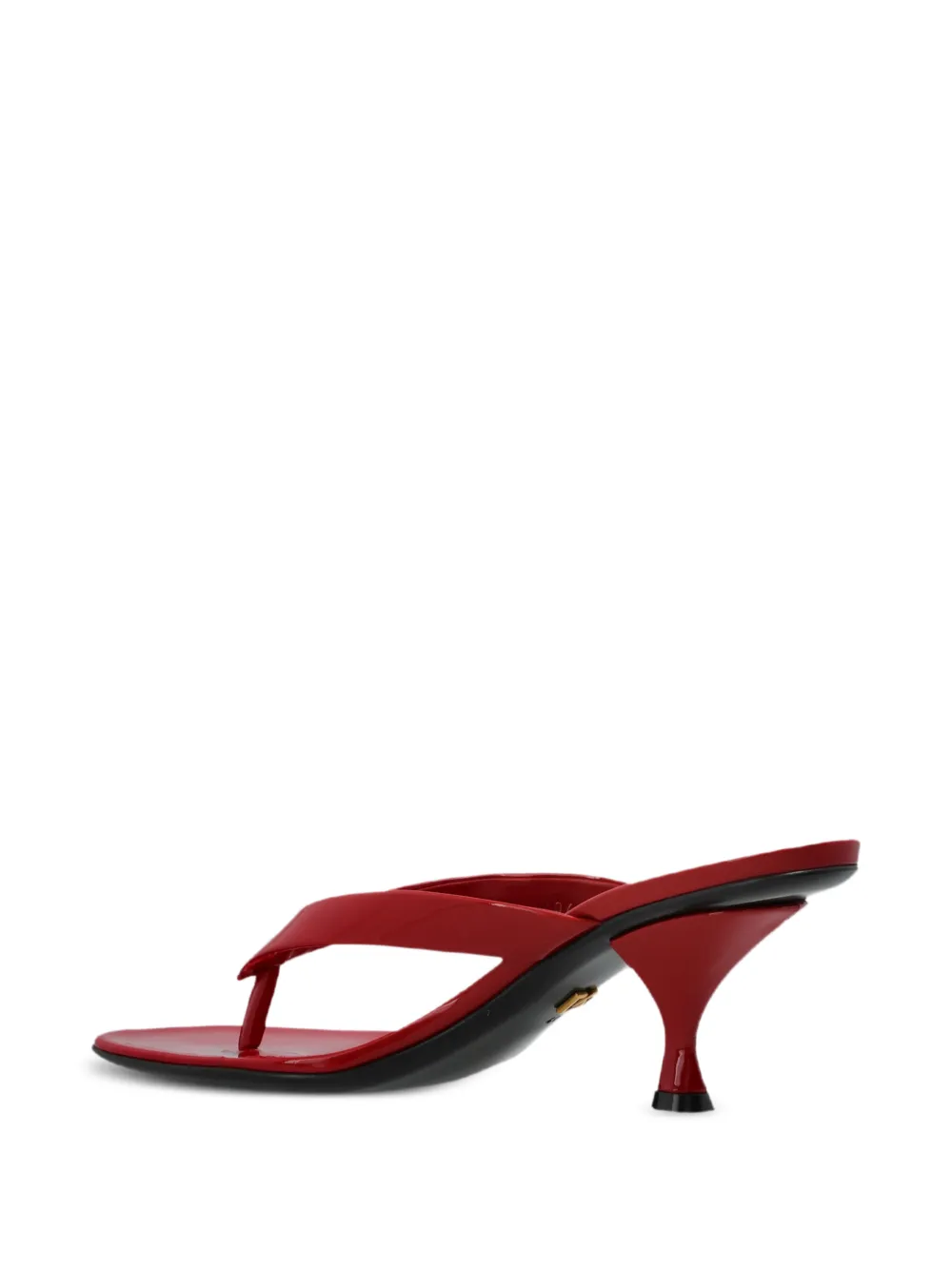 Dolce & Gabbana DG logo patent leather sandals Rood
