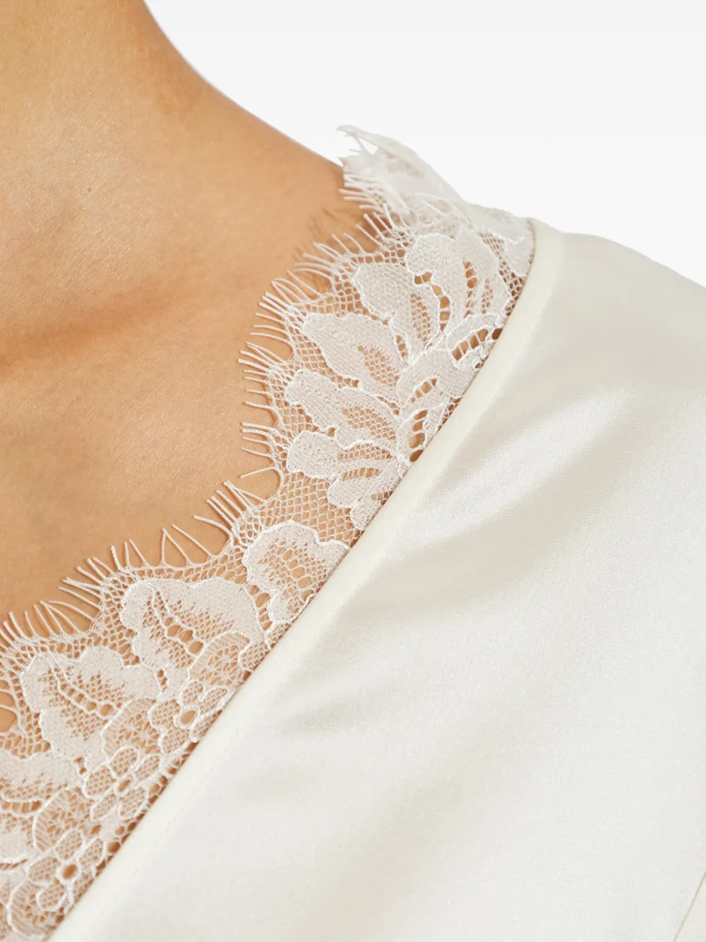 GANNI Top met kant Beige