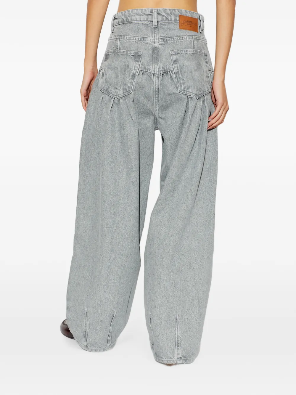 GANNI Jeans met riemlussen Grijs