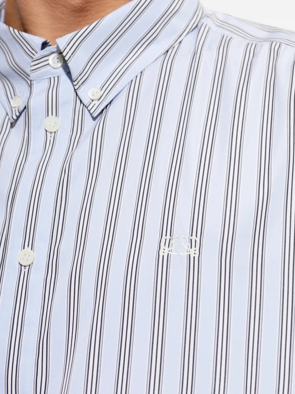 LOEWE Gestreept overhemd Blauw
