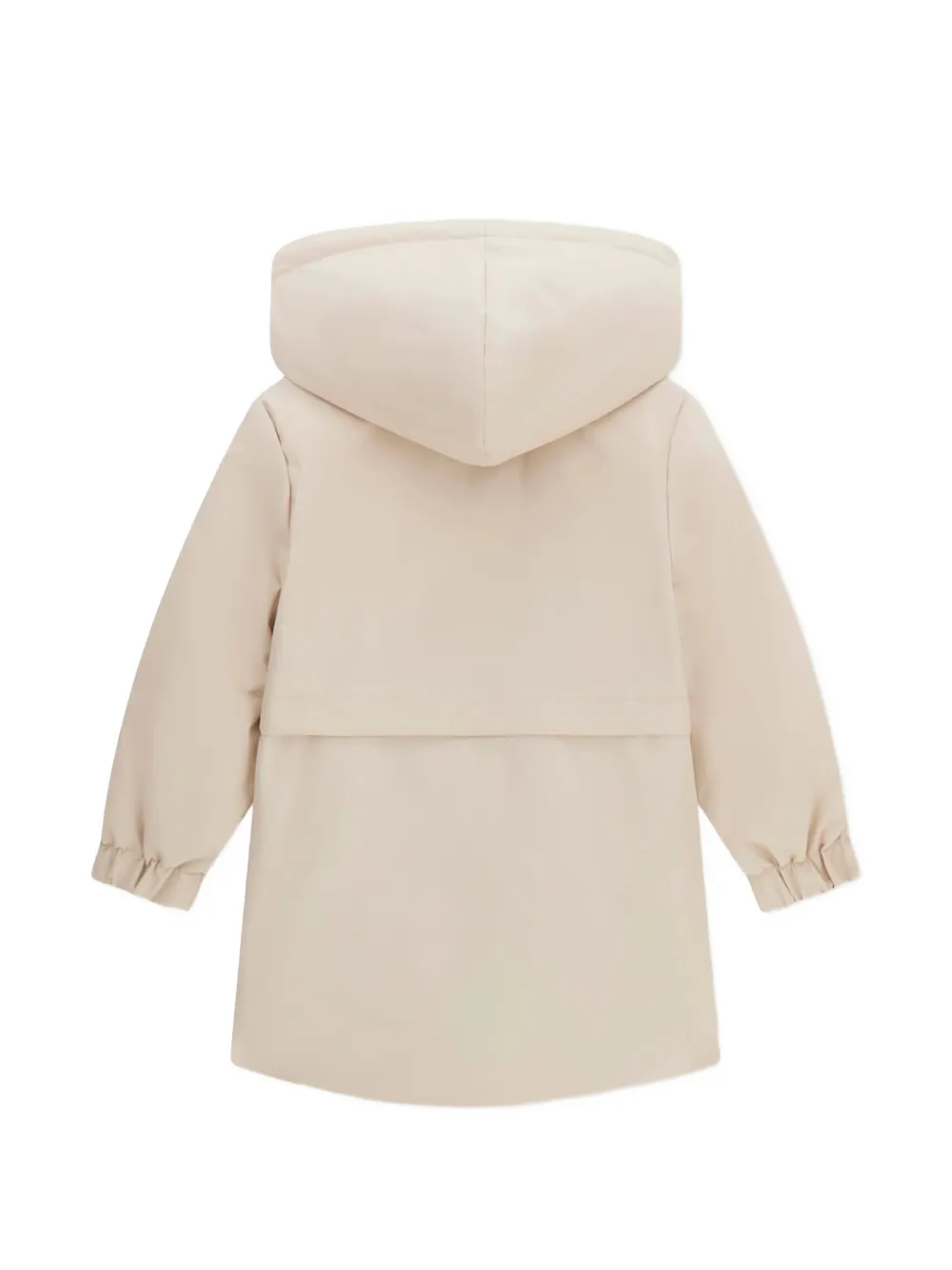 guess kids hooded double-breasted coat Beige