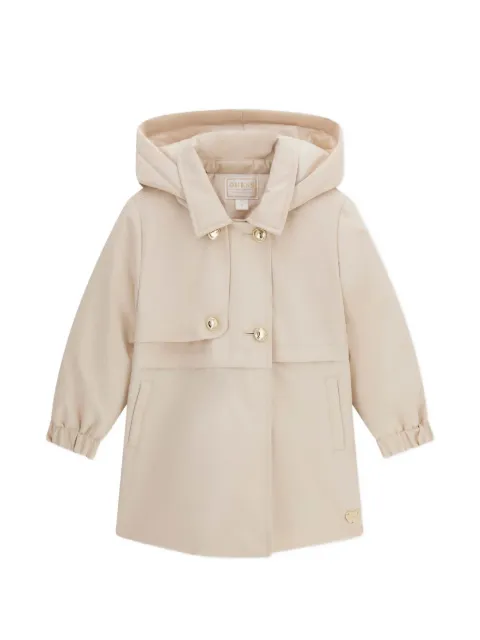 guess kids hooded double-breasted coat