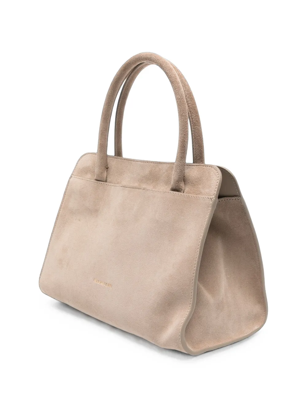 Fabiana Filippi suede twist-lock tote bag Beige