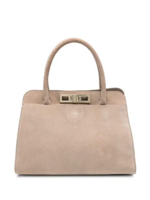 Fabiana Filippi suede twist-lock tote bag