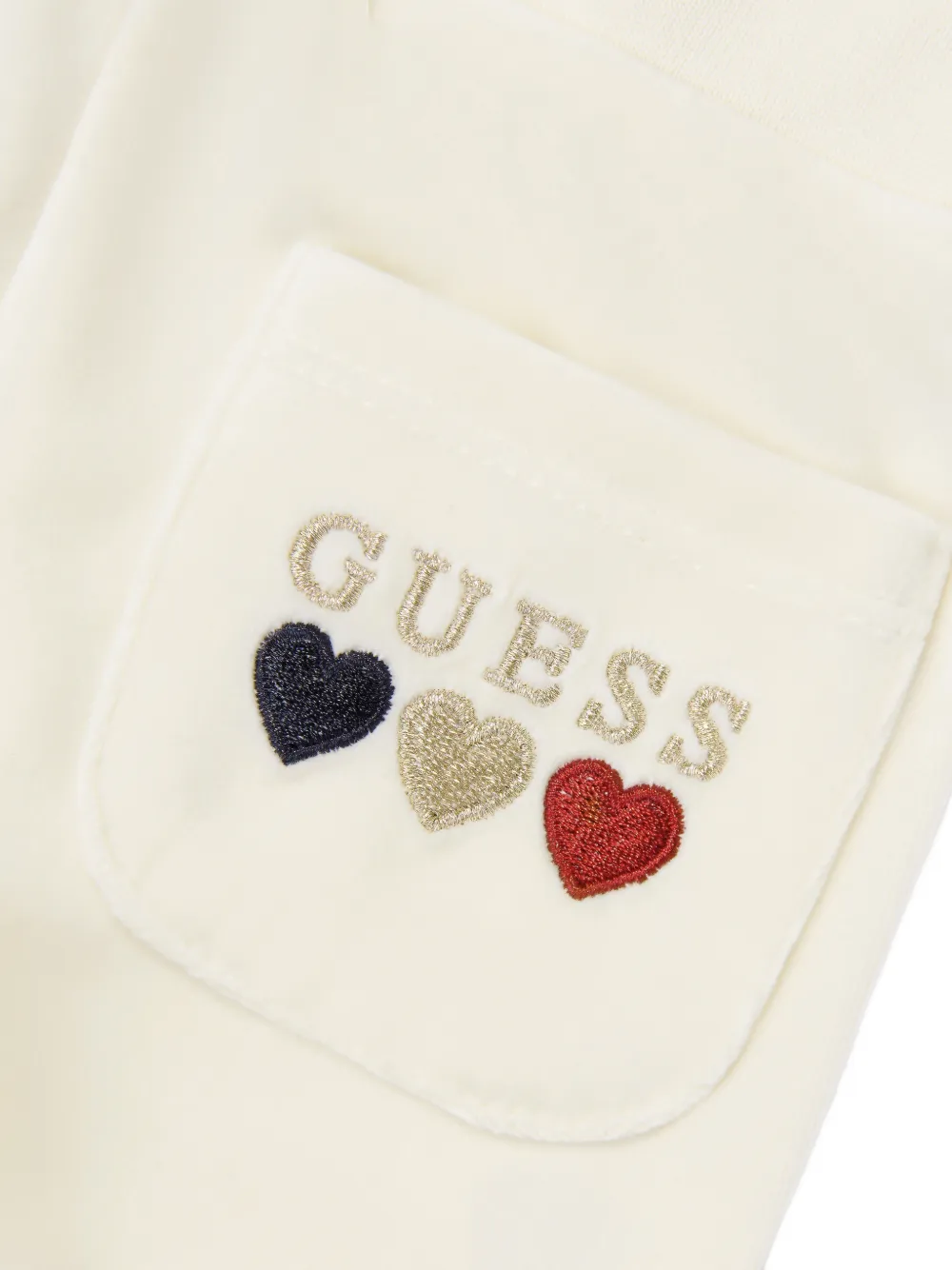 guess kids Trainingspak met geborduurd hart en ruches Beige