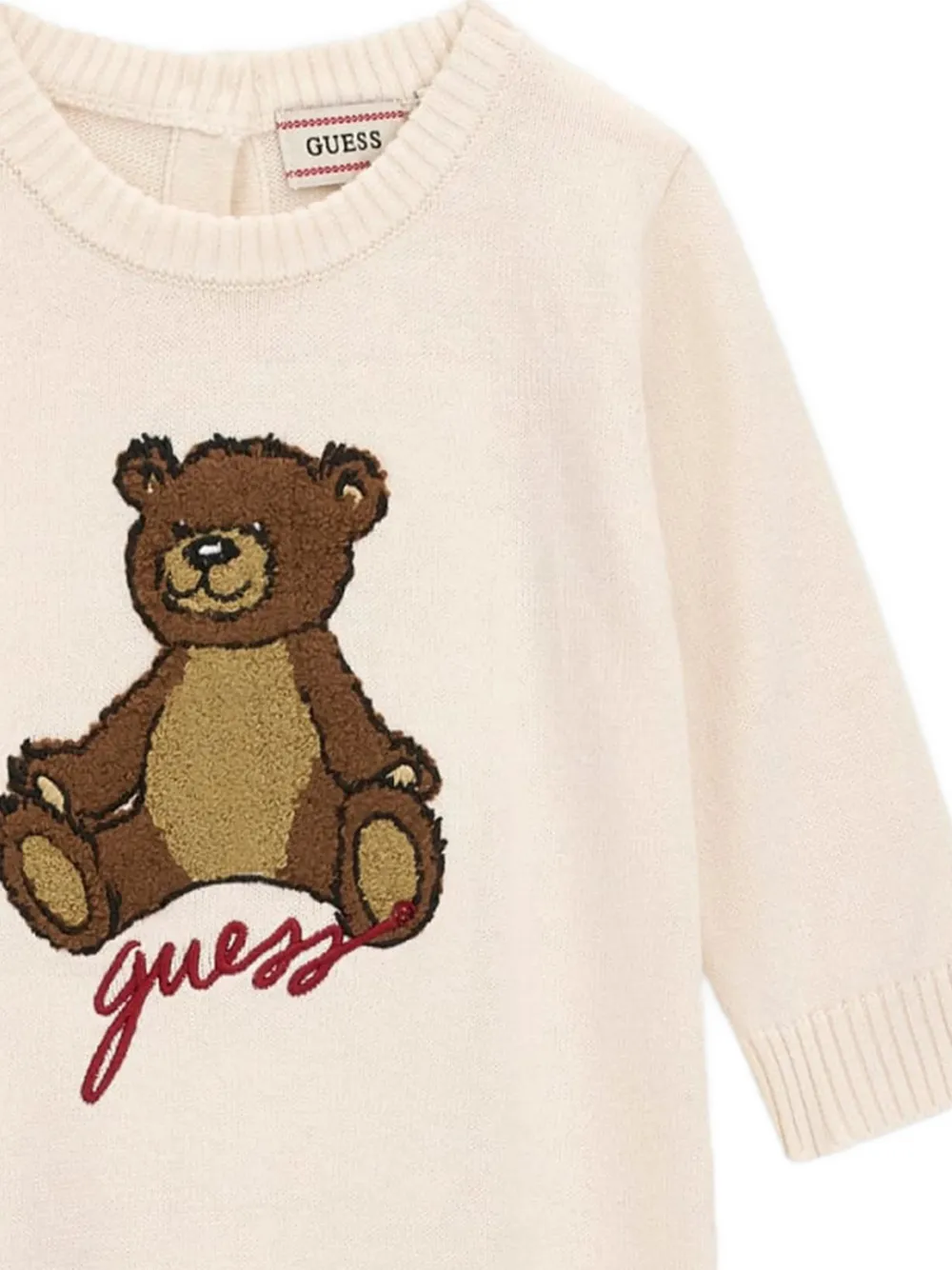 guess kids Pyjama met geborduurde teddybeer Wit