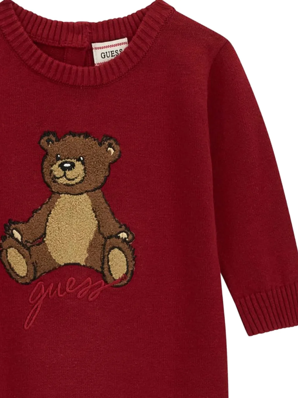 guess kids Jumpsuit met geborduurde Teddy Bear-patch Rood