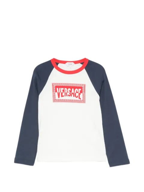 Versace Kids Greca-print raglan-sleeve T-shirt