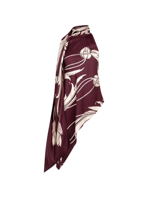 Monse floral-print draped blouse