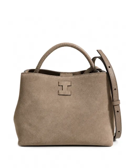 IACUCCI logo-patch suede tote bag