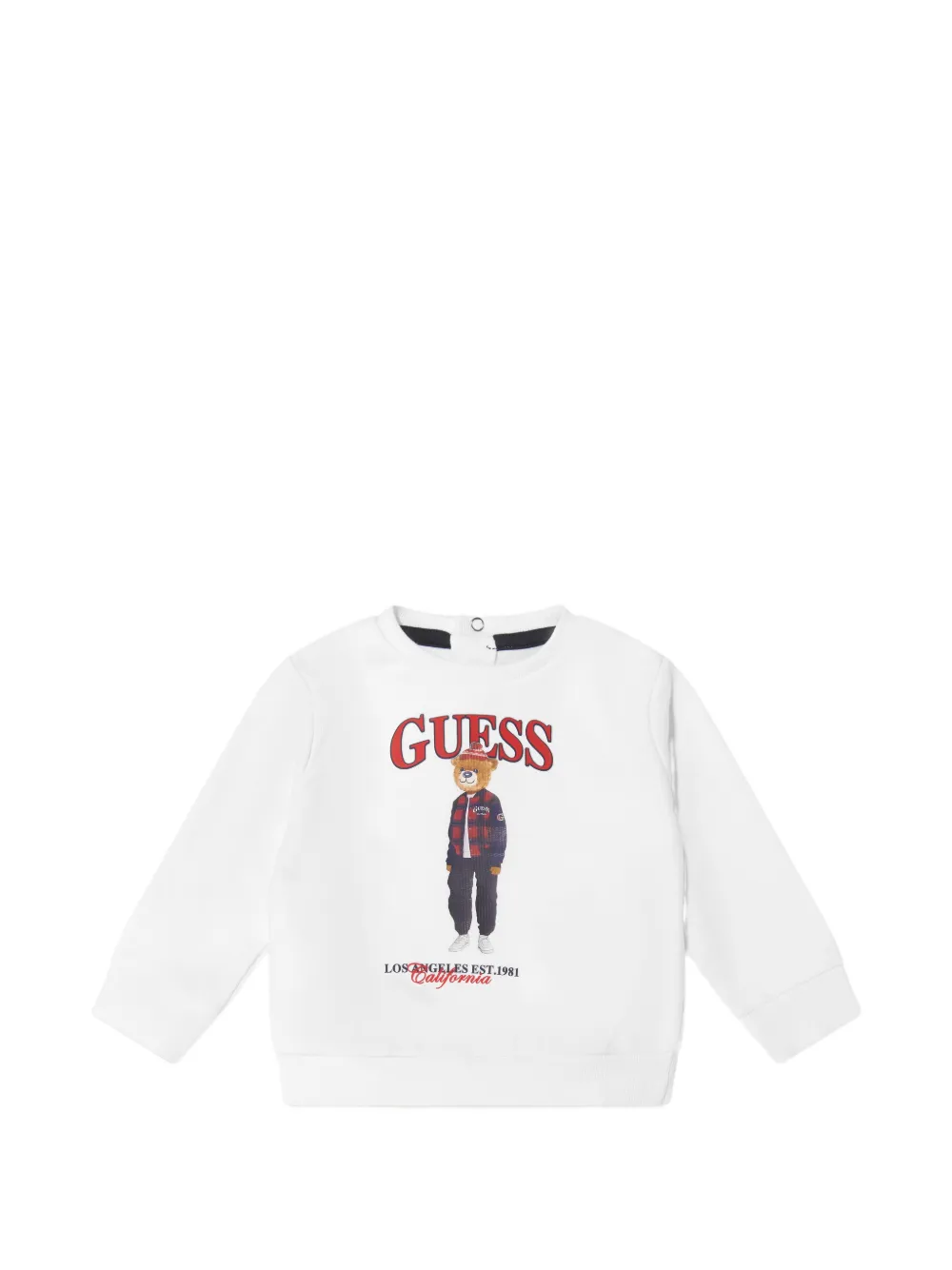 guess kids Set van sweater en jeans met teddybeer-print Wit