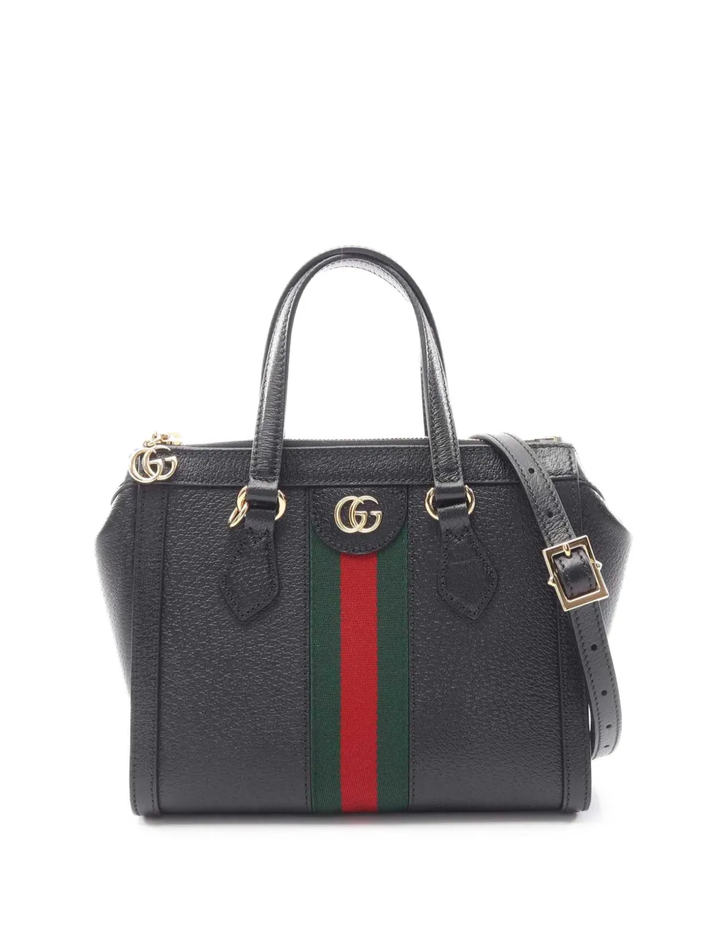 Gucci Pre-Owned Borsa a tracolla Ophidia piccola in pelle con decorazione Web 2000-2015 - Nero