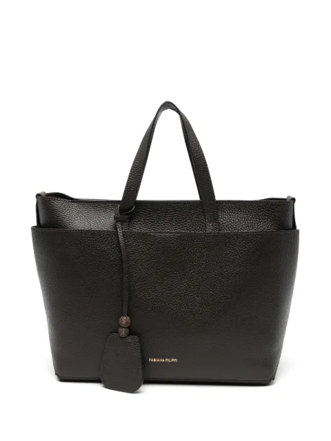 Fabiana Filippi grained leather tote bag